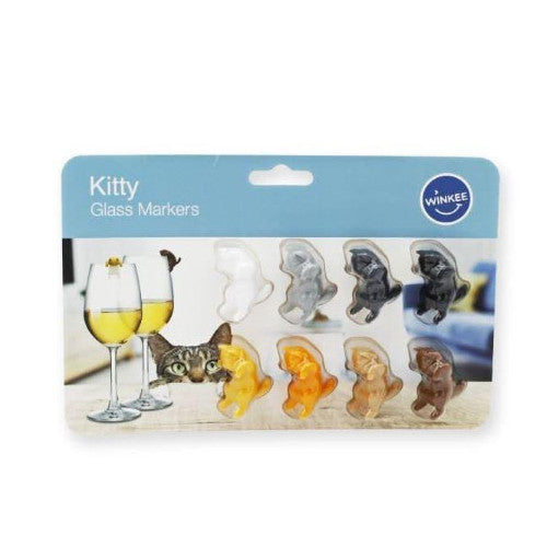 WINKEE Segnabicchieri set kitty glass
