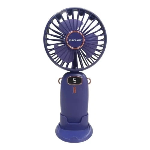 Ventilatore Portatile Ricaricabile USB con Supporto per Smartphone - Viola