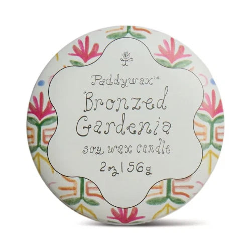 Candela in latta stampata Tulipano 56 g (2 oz) - Gardenia bronzata