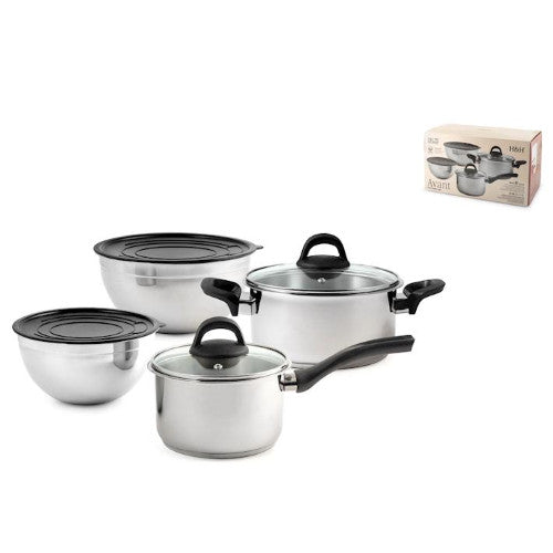 Batteria 8 pezzi avant h&h in acciaio inoxH&H