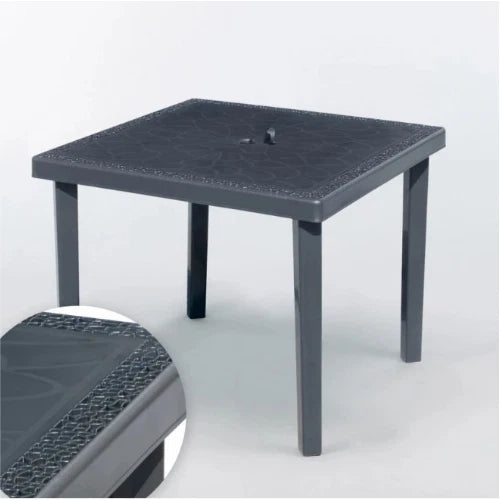 Tavolo Gruvyer 90x90 in polipropilene Antracite