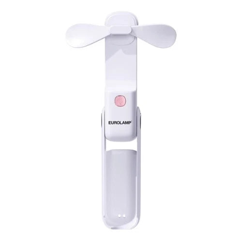 Ventilatore Portatile Ricaricabile USB Pieghevole Ø8 cm - Bianco
