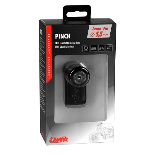 Pinch, lucchetto bloccadisco - Perno Ø 5,5 mm - Nero