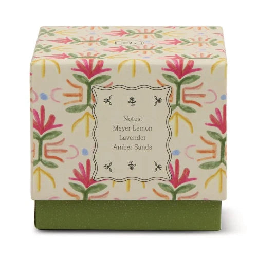 Candela in vetro Tulipano da 155 g (5,5 oz) viola e verde - Gardenia bronzata