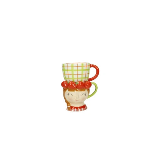 Brandani TAZZA DOUBLE LADY FRAGOLA DOLOMITE