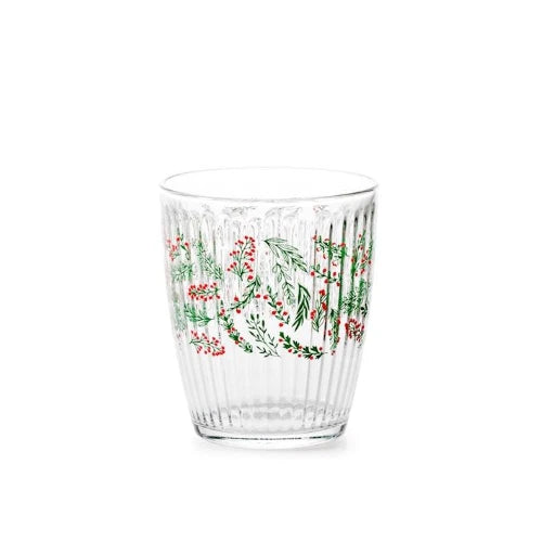 Set 3 bicchieri wildberry in vetro decorato cl 34H&H