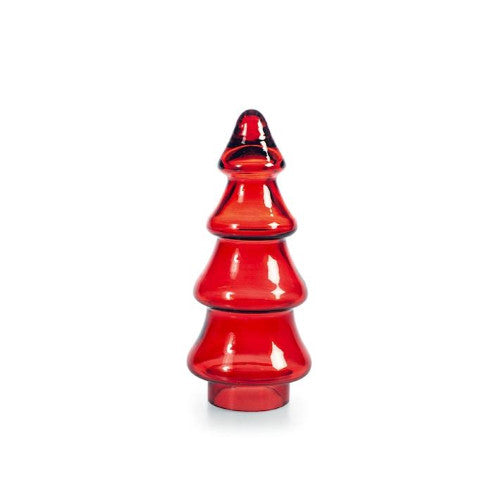 Albero natale rosso in vetro soffiato a mano H&H