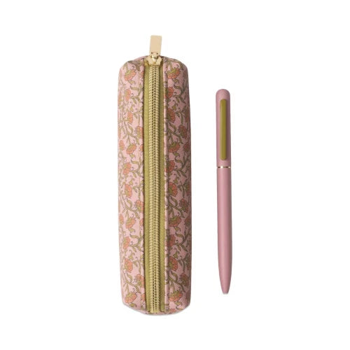 Set penna e astuccio - Rosa Vintage Floreale