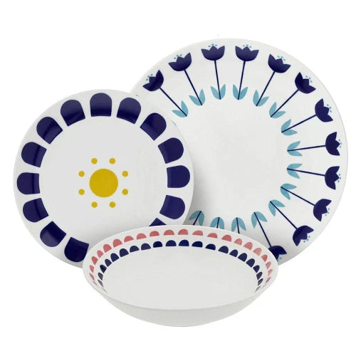 Servizio piatti 18 pezzi Nymea Multicolor
