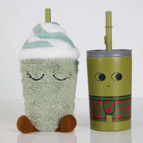 Fuzzie Mimi - Borraccia termica da 360 ml con rivestimento in peluche