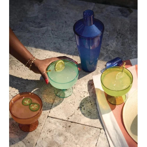 Bicchieri in acrilico Rue Margarita - Set da 4 - Menta
