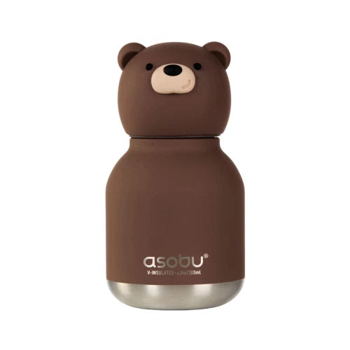 Mini Bestie Orso - Borraccia termica da 200 ml con cannuccia