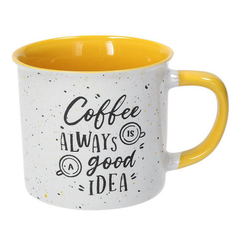 TOGNANA Mug 350 cc Happy Coffee Stoneware "Coffee is always a good idea."