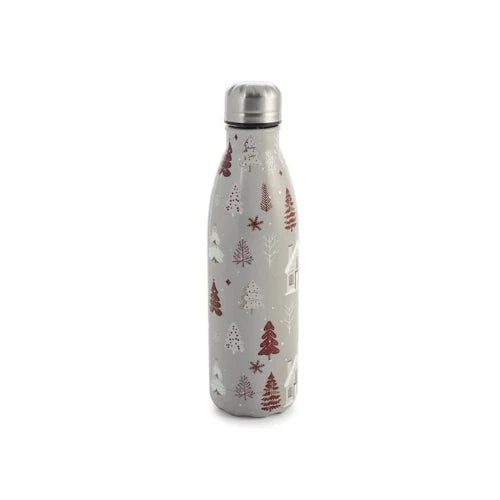 Bottiglia termica natale bianca in acciaio inox lt 0,5H&H