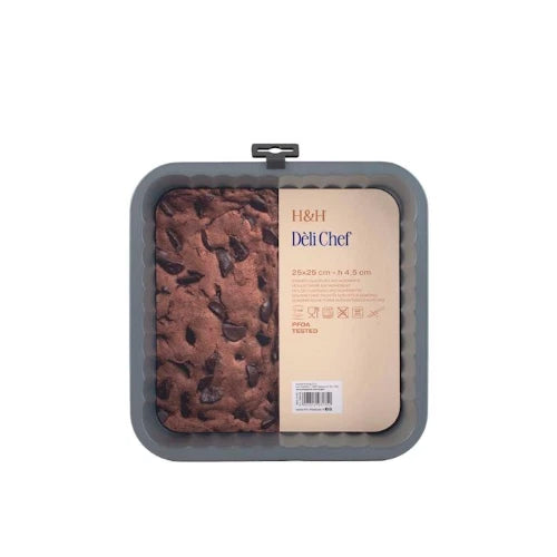H&H - Tortiera Quadrata Dèli Chef 25 cm