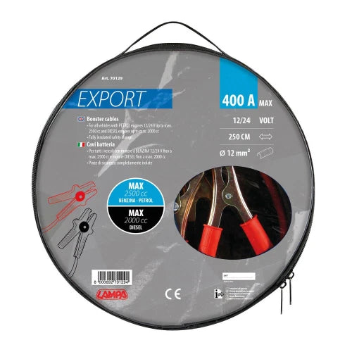 Cavi batteria Export 12/24V - 250 cm - 400 A - 12 mm²