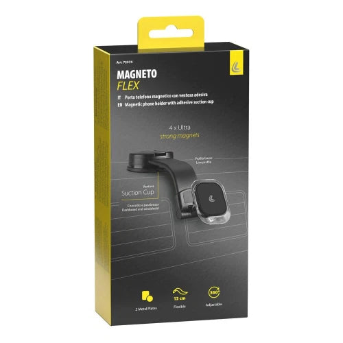 Magneto Flex, porta telefono magnetico con ventosa adesiva a basso profilo
