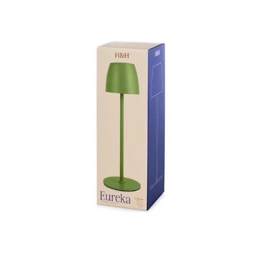 H&H - Lampada eureka da tavolo in metallo verde cm 38