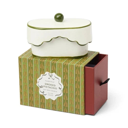 Candela in ceramica Cherie da 155 g (5,5 oz) - Verde  - Pistacchio affumicato