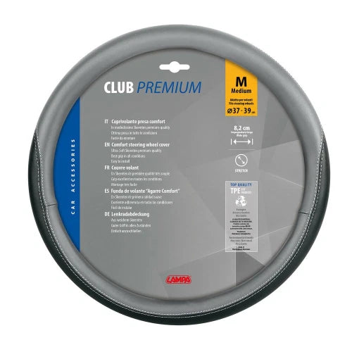 Club, coprivolante in Skeentex - M - Ø 37/39 cm - Nero/Grigio