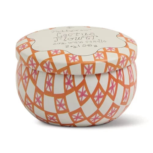 Candela in latta stampata a forma di tulipano (56 g/2 oz) - Fiore di cactus