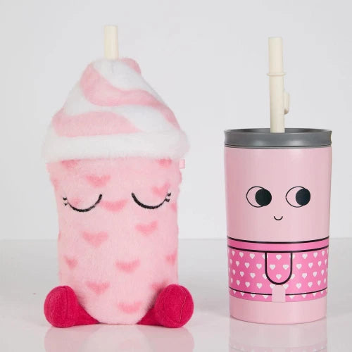 Fuzzie Lulu - Tazza termica con coperchio in peluche 360 ml