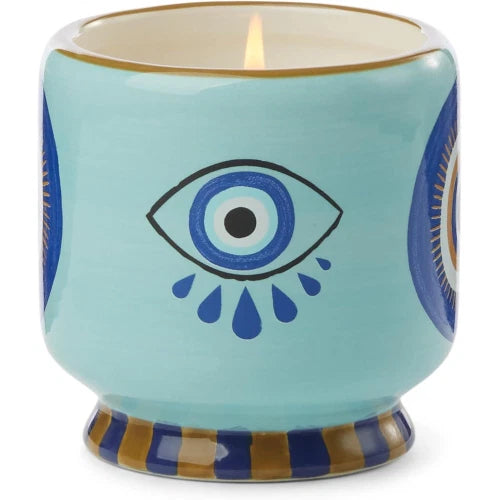 Candela in ceramica Adopo da 226 g (8 oz) con effetto incenso e fumo, confezionata in scatola.