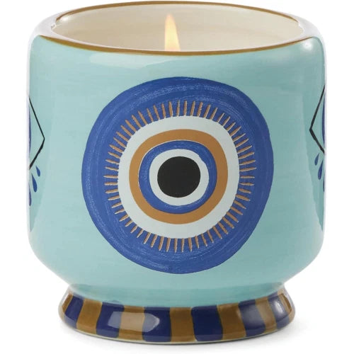 Candela in ceramica Adopo da 226 g (8 oz) con effetto incenso e fumo, confezionata in scatola.
