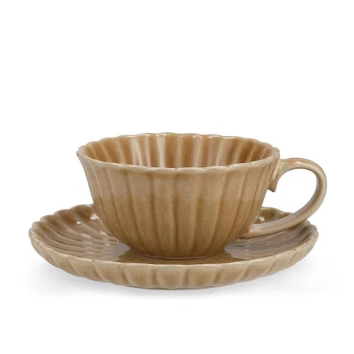 H&H - Set 6 Tazze Colazione Lotus Beige 400 cc
