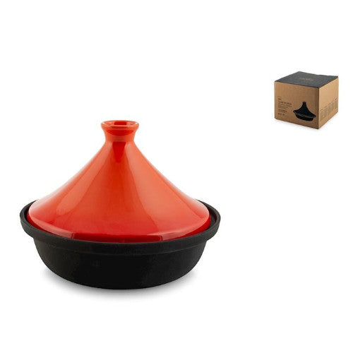 H&H Tajine in ghisa smaltata con coperchio in ceramica - Ø 25 cm, 2 L