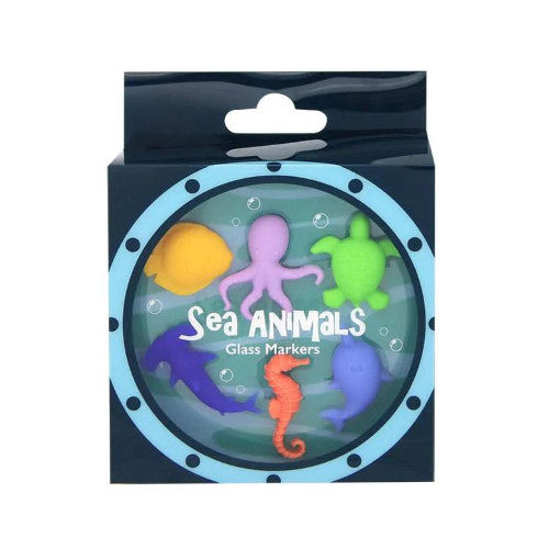 WINKEE Segnabicchieri set sea animali