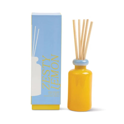 Diffusore in vetro impilabile da 94 ml (3,2 fl oz) giallo e blu - Limone frizzante