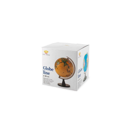 ROYAL NORFOLK  Globo mappamondo girevole con base in plastica decorato sfondo sabbia cm 20.