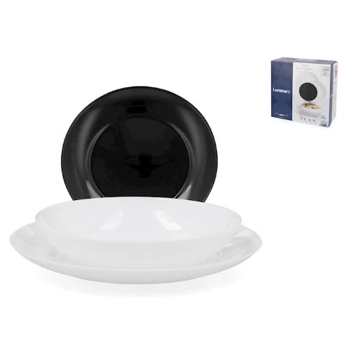 Arc - SET APY 18 PEZZI BIANCO E NERO - VETRO TEMPERATO LUMINARC
