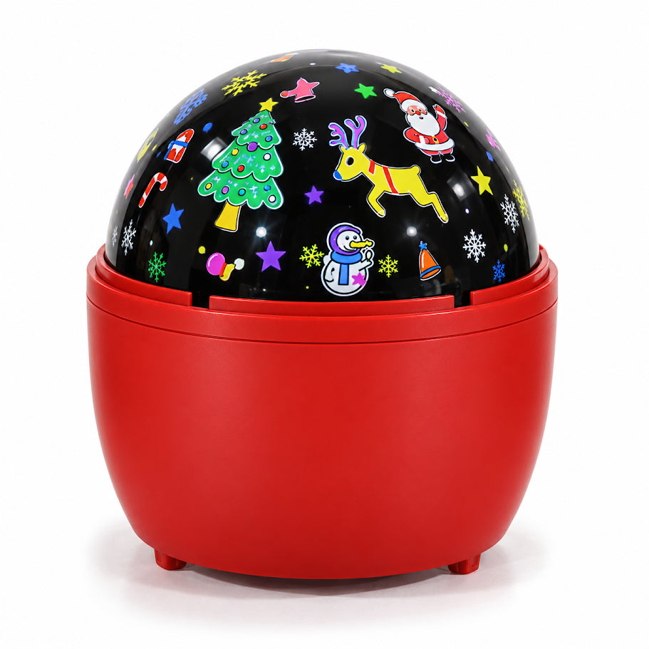 Proiettore Natalizio LED con Renna e Albero di Natale, Effetto Movimento, Try Me, a Batterie