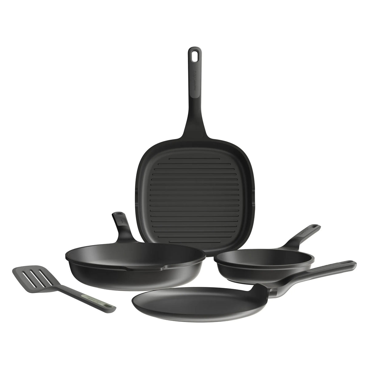 BergHOFF Set 4-pz padelle antiaderenti Stone+ con paletta Balance